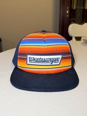 Whataburger Logo Striped Trucker Hat - Multicolor